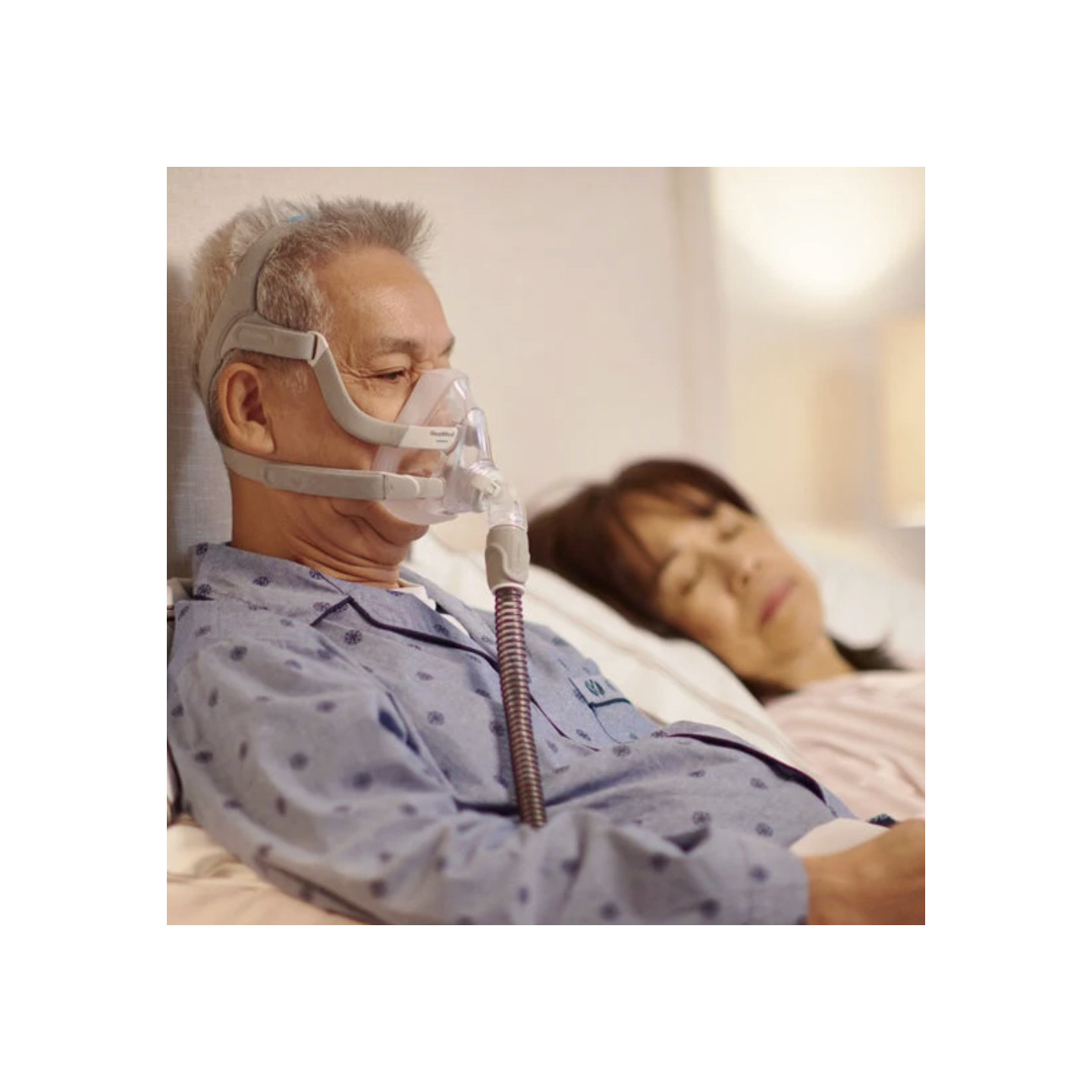 Neus-Mond CPAP masker AirFit F20 van Resmed voor de behandeling van het slaapapneu syndroom