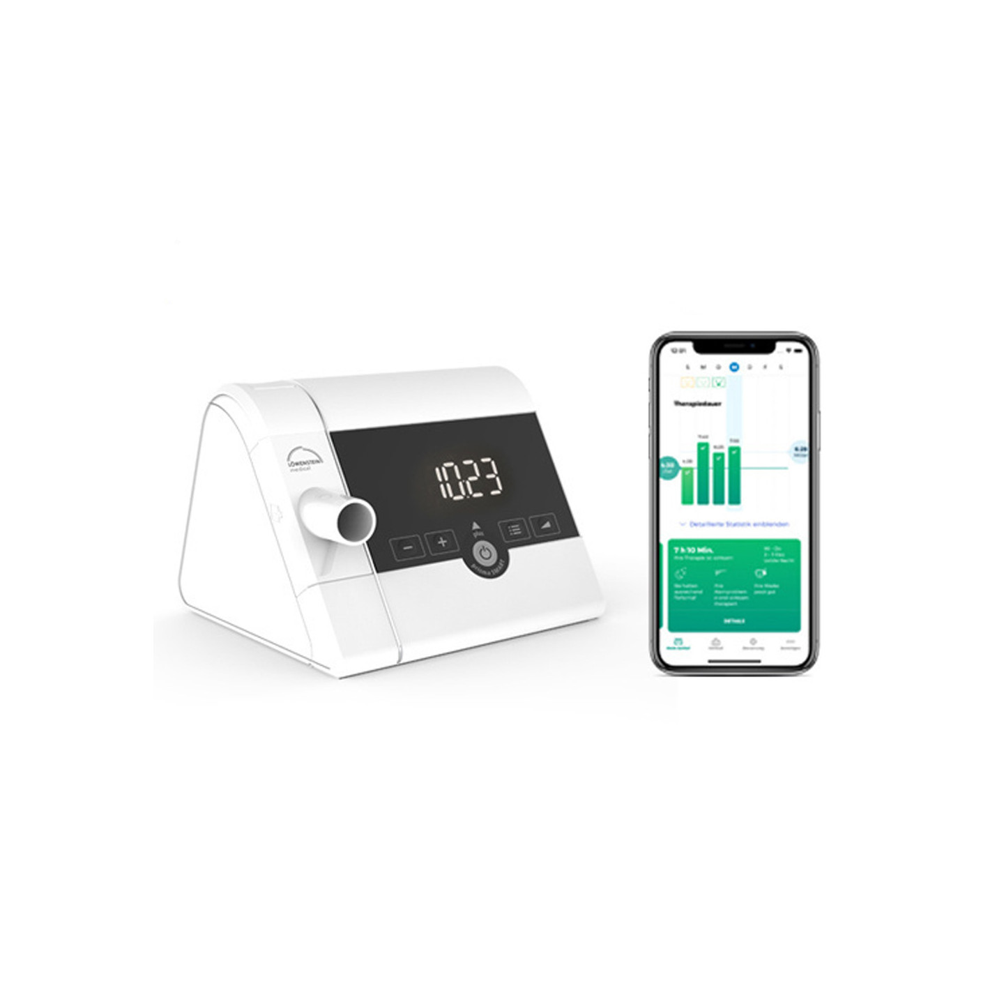 CPAP/PPC Prisma Soft Plus avec PrismaAqua - Löwenstein Medical.