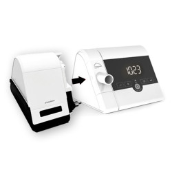 Prisma Soft Plus met luchtbevochtiger PrismaAqua- Löwenstein Medical.