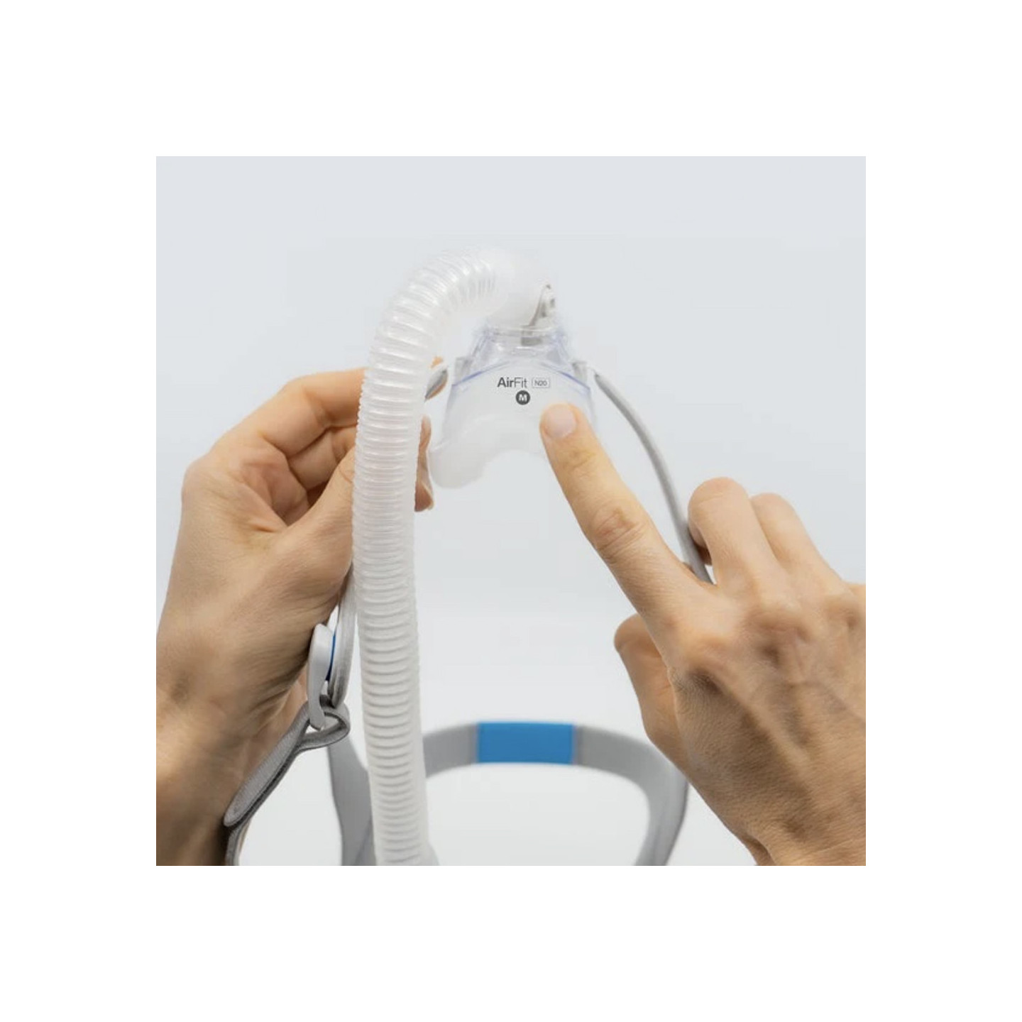 ResMed AirFit N20 CPAP nasal mask.