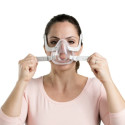 Le masque facial CPAP/PPC AirFit F20 for Her de ResMed.