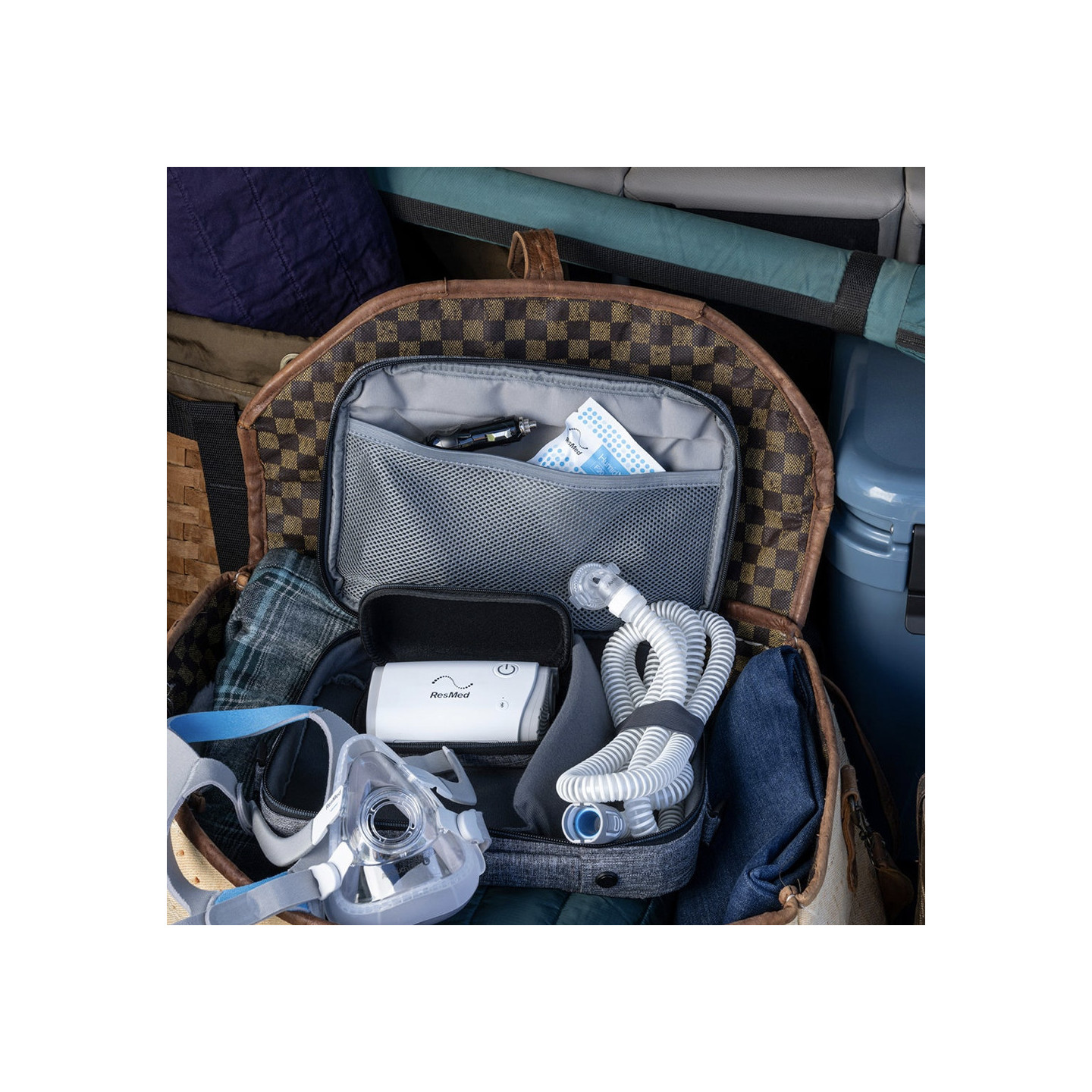 Suchen Sie die Tragetasche für das ResMed AirMini Auto-CPAP-Gerät?