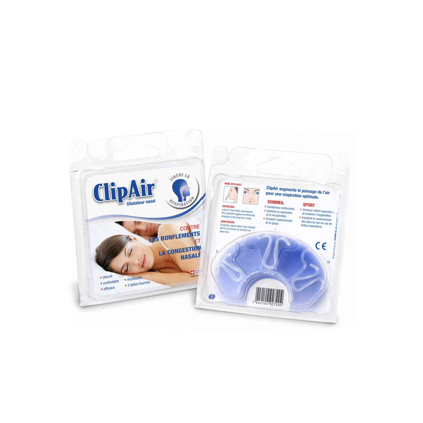 ClipAir dilatateur nasal - Solution contre les ronflements d'Oscimed