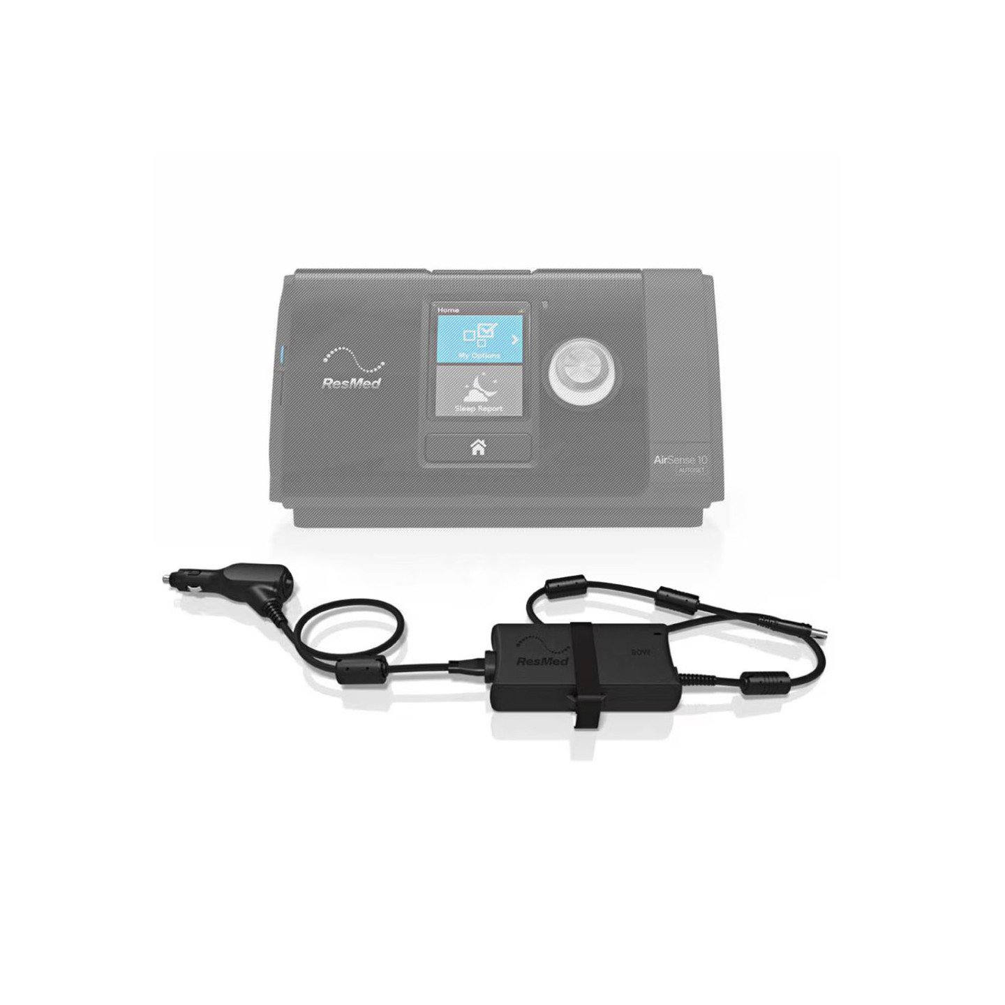 Convertisseur 12/24 V - Fiche allume cigare - CPAP/PPC Airsense 10