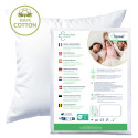 Kissenbezug gegen Hausstaubmilben – 100 % Baumwolle – Texaal®